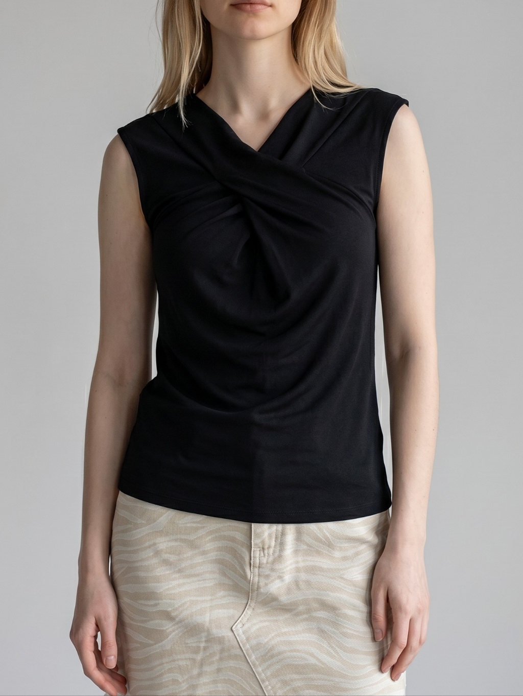 Ann Taylor Cross Draped Sleeveless Top